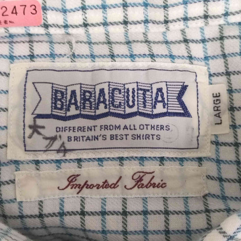 バラクータ BARACUTA 青タグ Imported Fabric グラフチェック L/S シャツ メンズ import:L
