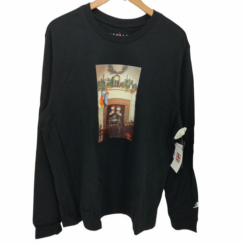 ジョーダンブランド JORDAN BRAND Pattern Printing Round Neck Long Sleeves Black メンズ XXL