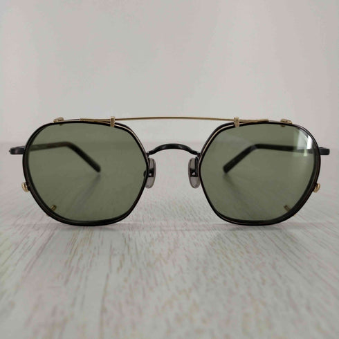 カネコメガネ 金子眼鏡 KV-172 IPBK クリップオンセット サングラス 眼鏡 VINTAGEシリーズ 八角形 日本製 メンズ 49□20-145