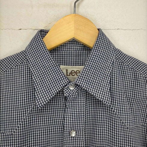 リー Lee 70-80s USA製 ユニオンチケット チェック柄ウエスタンシャツ メンズ