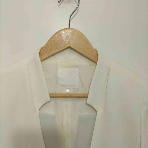 ブランルビエ BLANC LE BILLET フックボタン ノーカラーテーラードジャケット レディース JPN:38