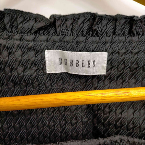 バブルス BUBBLES リボンクロップドチェックブラウス チェックフリルスカパン レディース FREE