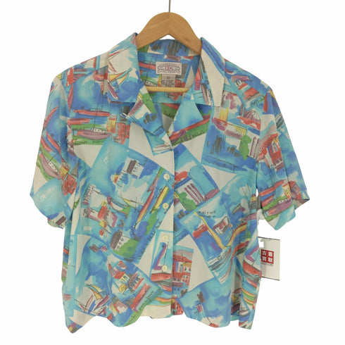 Cambridge CDG 90S 水墨画 総柄 オープンカラー S/S シャツ レディース import:L