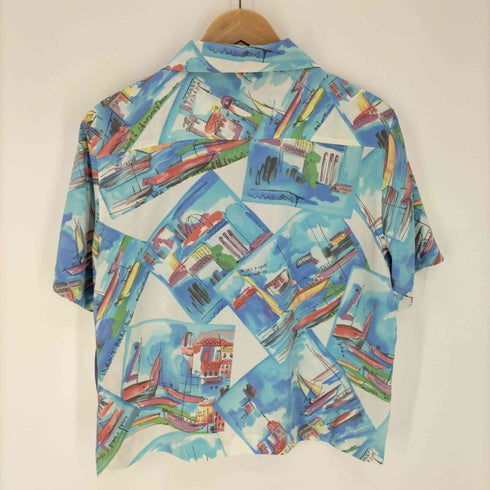 Cambridge CDG 90S 水墨画 総柄 オープンカラー S/S シャツ レディース import:L