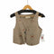 ダブルクローゼットウェアーズインク w closet WEARS INC. ピックレザー ポンチョボタン ネイティブ柄刺繍 ベスト レディース