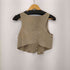 ダブルクローゼットウェアーズインク w closet WEARS INC. ピックレザー ポンチョボタン ネイティブ柄刺繍 ベスト レディース