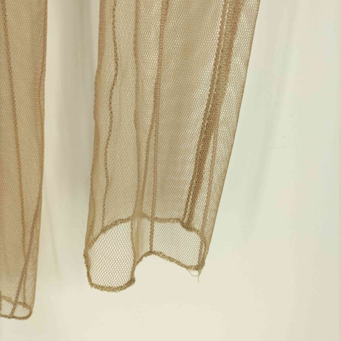 ストライプ フリルカラー シースルー L/S ブラウス レディース