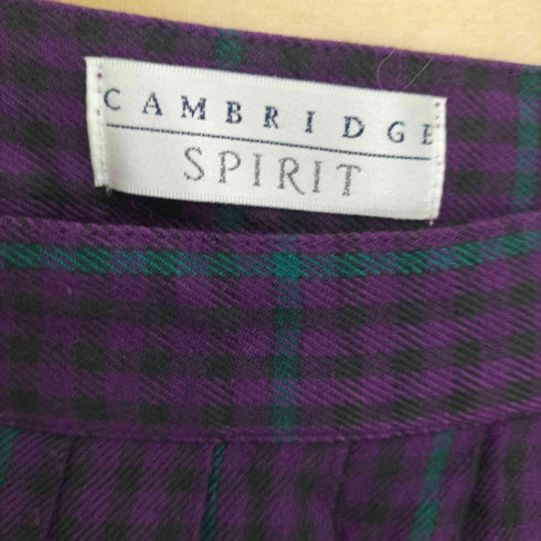 CAMBRIDGE SPIRIT タータンチェック タック レーヨン スカート レディース 4