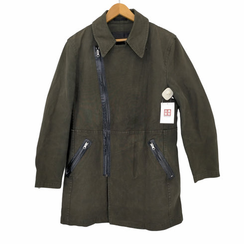 コムデギャルソンオム COMME des GARCONS HOMME 03AW AD2003 止水ジップ ダック地ライダースコート メンズ JPN:M