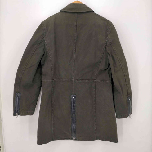 コムデギャルソンオム COMME des GARCONS HOMME 03AW AD2003 止水ジップ ダック地ライダースコート メンズ JPN:M