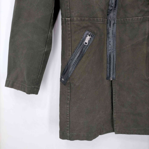 コムデギャルソンオム COMME des GARCONS HOMME 03AW AD2003 止水ジップ ダック地ライダースコート メンズ JPN:M