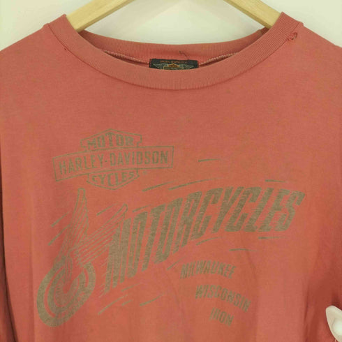 ハーレーダヴィットソン HARLEY DAVIDSON フロントプリント クルーネックTシャツ メンズ import:L