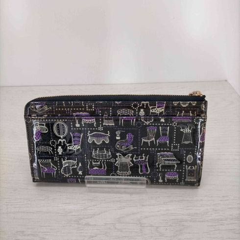 アナスイ ANNA SUI エナメル L字長財布 レディース