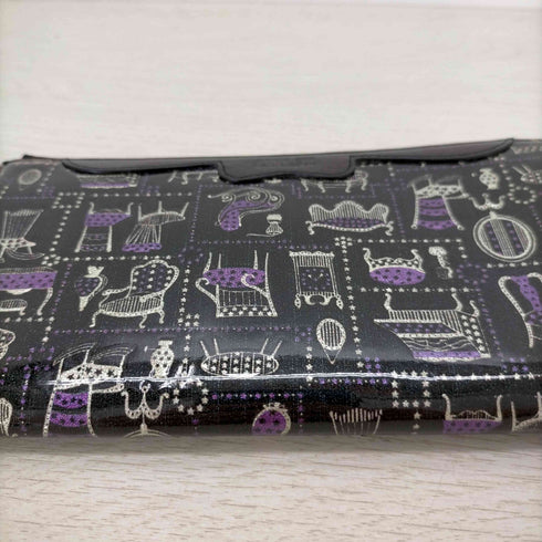 アナスイ ANNA SUI エナメル L字長財布 レディース