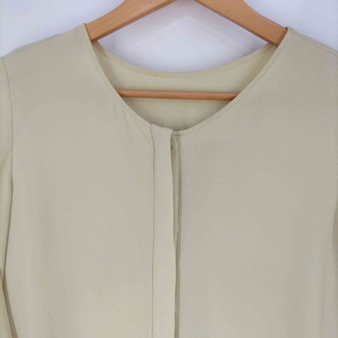 ユナイテッドアローズグリーンレーベルリラクシング UNITED ARROWS green label relaxing D PE ノーカラー シャツ レディース