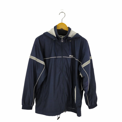 フィラ FILA フード格納 ナイロンジャケット ドローコード メンズ import:M