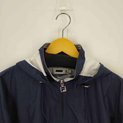 フィラ FILA フード格納 ナイロンジャケット ドローコード メンズ import:M