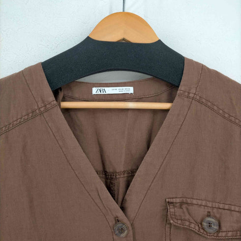 ザラ ZARA リネンジャンプスーツ レディース XS