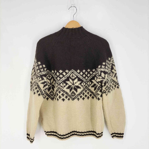 ジェイクルー J.CREW HAND KNIT ノルディック柄 ハーフジップ ウールニット メンズ import:M