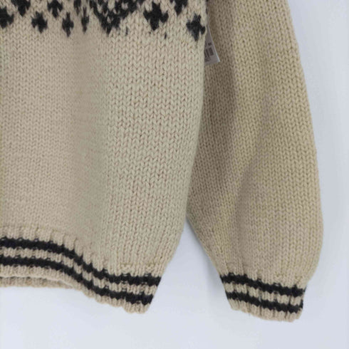 ジェイクルー J.CREW HAND KNIT ノルディック柄 ハーフジップ ウールニット メンズ import:M