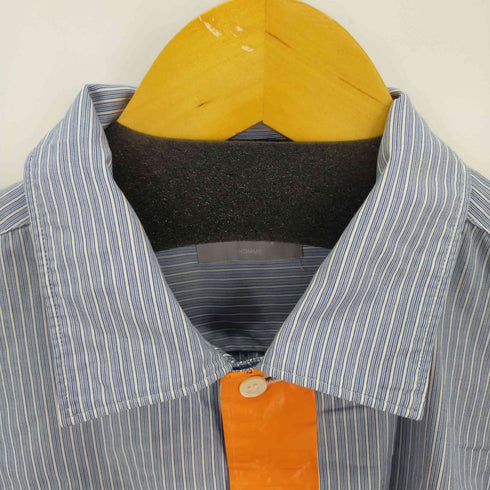 コムデギャルソンオム COMME des GARCONS HOMME 90S 田中期 田中オム プルオーバーシャツ ストライプ 比翼ナイロン切替 メンズ