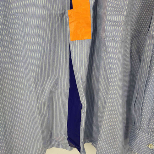コムデギャルソンオム COMME des GARCONS HOMME 90S 田中期 田中オム プルオーバーシャツ ストライプ 比翼ナイロン切替 メンズ