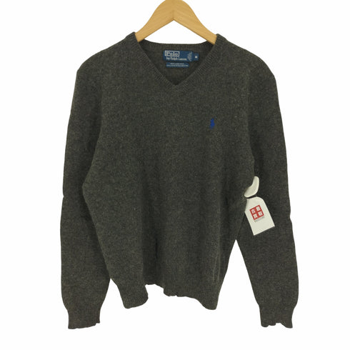 ポロバイラルフローレン Polo by RALPH LAUREN ポニー 刺繍 LAMBS WOOL ラムウール Vネック ニット メンズ import:M