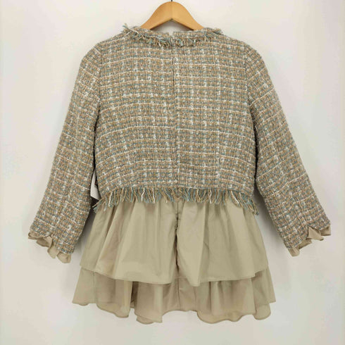 ジャスグリッティー JUSGLITTY 22SS ツイードティアードプルオーバーカットソー レディース JPN:2