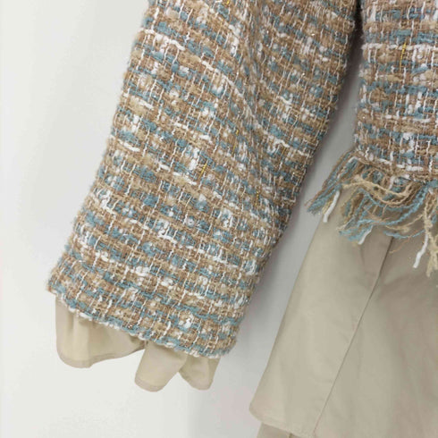 ジャスグリッティー JUSGLITTY 22SS ツイードティアードプルオーバーカットソー レディース JPN:2