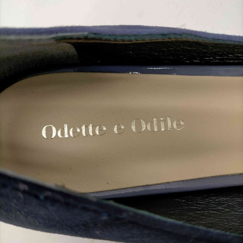 オデットエオディール Odette e Odile ポインテッドトゥ スエード レイヤーパターンパンプス レディース 25