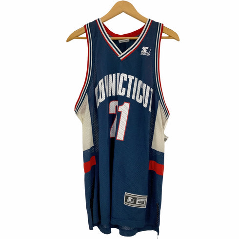 スターター STARTER 90-2000s CONNECTICUT コネチカット大学 #21 バスケットボールユニフォーム ゲームシャツ メンズ import:L