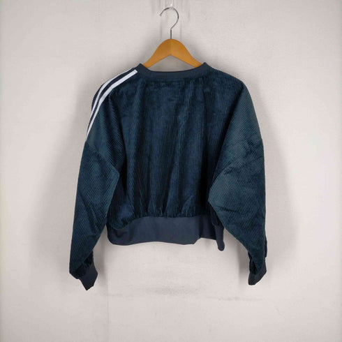 アディダス adidas ADICOLOR CLASSIC SCORED VELOR OVERSIZED SWEATSHIRT メンズ JPN:L