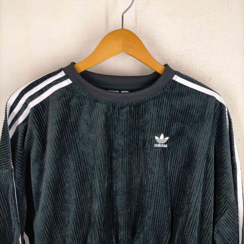アディダス adidas ADICOLOR CLASSIC SCORED VELOR OVERSIZED SWEATSHIRT メンズ JPN:L
