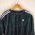 アディダス adidas ADICOLOR CLASSIC SCORED VELOR OVERSIZED SWEATSHIRT メンズ JPN:L