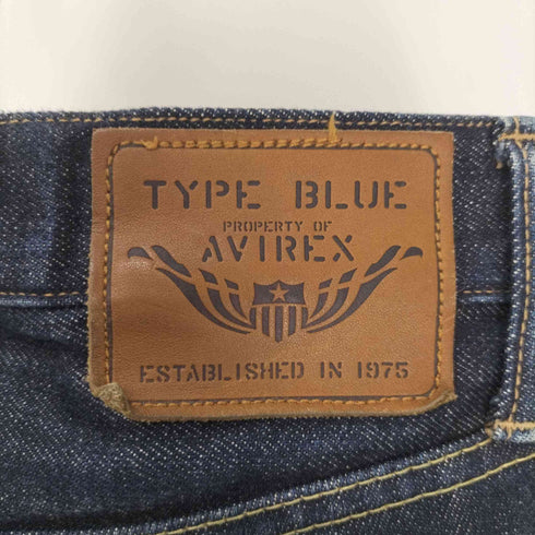 アヴィレックス AVIREX TYPE BLUE ナローフィット セルビッチ ボタンフライ デニムパンツ メンズ 30