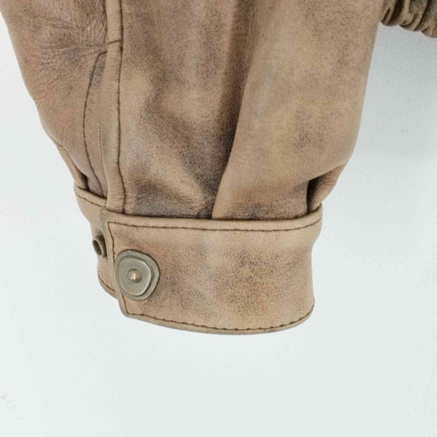 エポレット付き レザーブルゾン メンズ