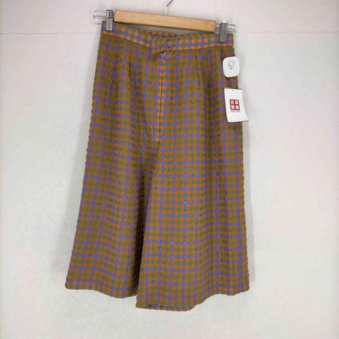 シアークロップドチェックパンツ レディース