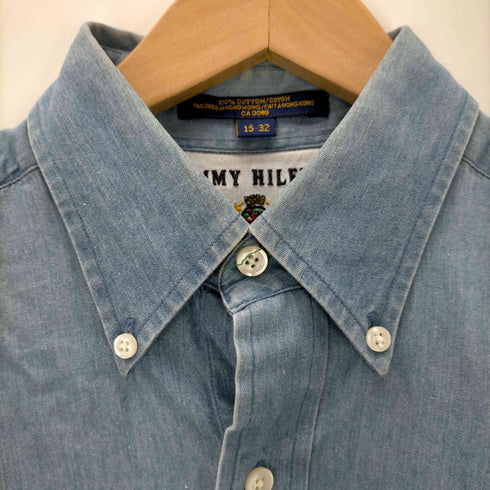 トミーヒルフィガー TOMMY HILFIGER 香港製 ボタンダウン シャンブレーシャツ メンズ import:M