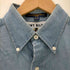 トミーヒルフィガー TOMMY HILFIGER 香港製 ボタンダウン シャンブレーシャツ メンズ import:M