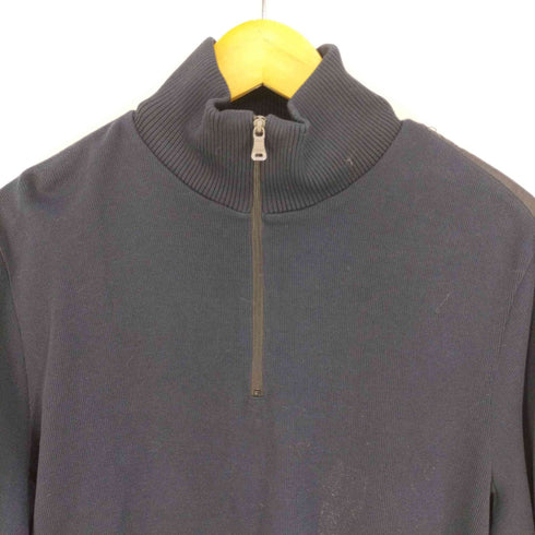 ボスヒューゴボス BOSS HUGO BOSS REGULAR FIT ナイロン切替 ハーフジップコットンニット メンズ import:L
