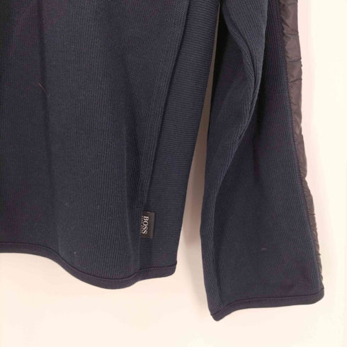 ボスヒューゴボス BOSS HUGO BOSS REGULAR FIT ナイロン切替 ハーフジップコットンニット メンズ import:L