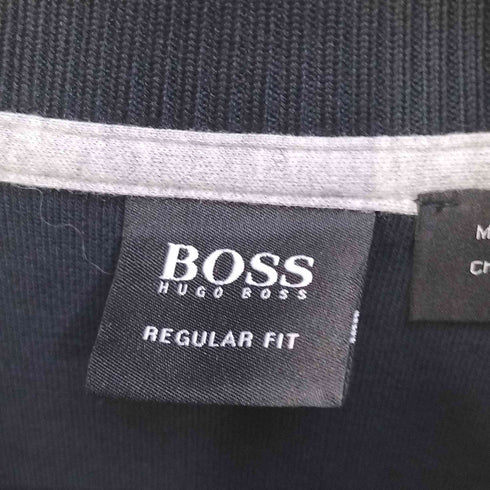 ボスヒューゴボス BOSS HUGO BOSS REGULAR FIT ナイロン切替 ハーフジップコットンニット メンズ import:L