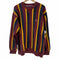 トミーヒルフィガー TOMMY HILFIGER ロゴ刺繍 Vガゼット ストライプ コットンニット メンズ import:L