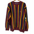 トミーヒルフィガー TOMMY HILFIGER ロゴ刺繍 Vガゼット ストライプ コットンニット メンズ import:L
