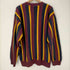 トミーヒルフィガー TOMMY HILFIGER ロゴ刺繍 Vガゼット ストライプ コットンニット メンズ import:L
