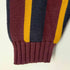 トミーヒルフィガー TOMMY HILFIGER ロゴ刺繍 Vガゼット ストライプ コットンニット メンズ import:L