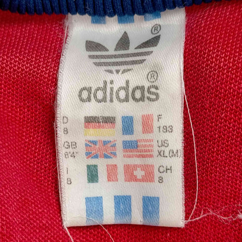 アディダス adidas 90-00s 国旗タグ フロッキーバックプリント トラックジャケット メンズ import:XL