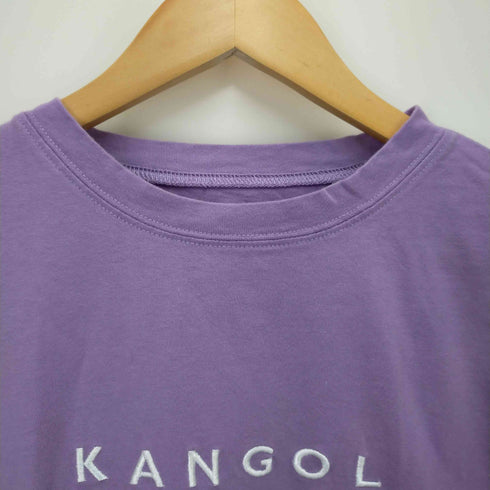 カンゴール KANGOL サイドスリットクルーネック半袖Tシャツ レディース F