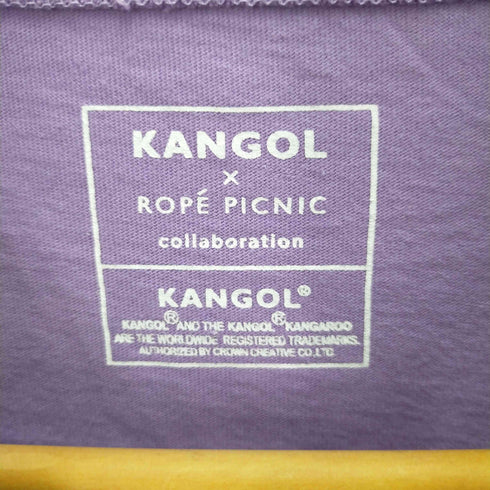 カンゴール KANGOL サイドスリットクルーネック半袖Tシャツ レディース F