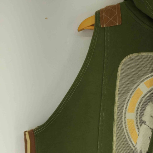 デザインフーデットスウェットベスト メンズ 2XL